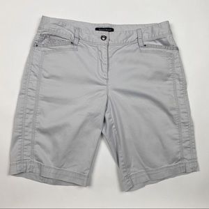 WHITE HOUSE BLACK MARKET Light Gray Bermuda Shorts - Size 6